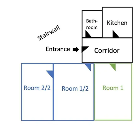 Einzelzimmer Für Bis Zu 2 Personen - 4 Og Duisburg